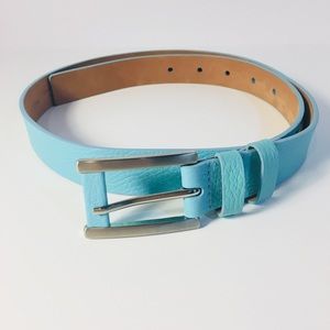 Talbots Blue Leather Belt